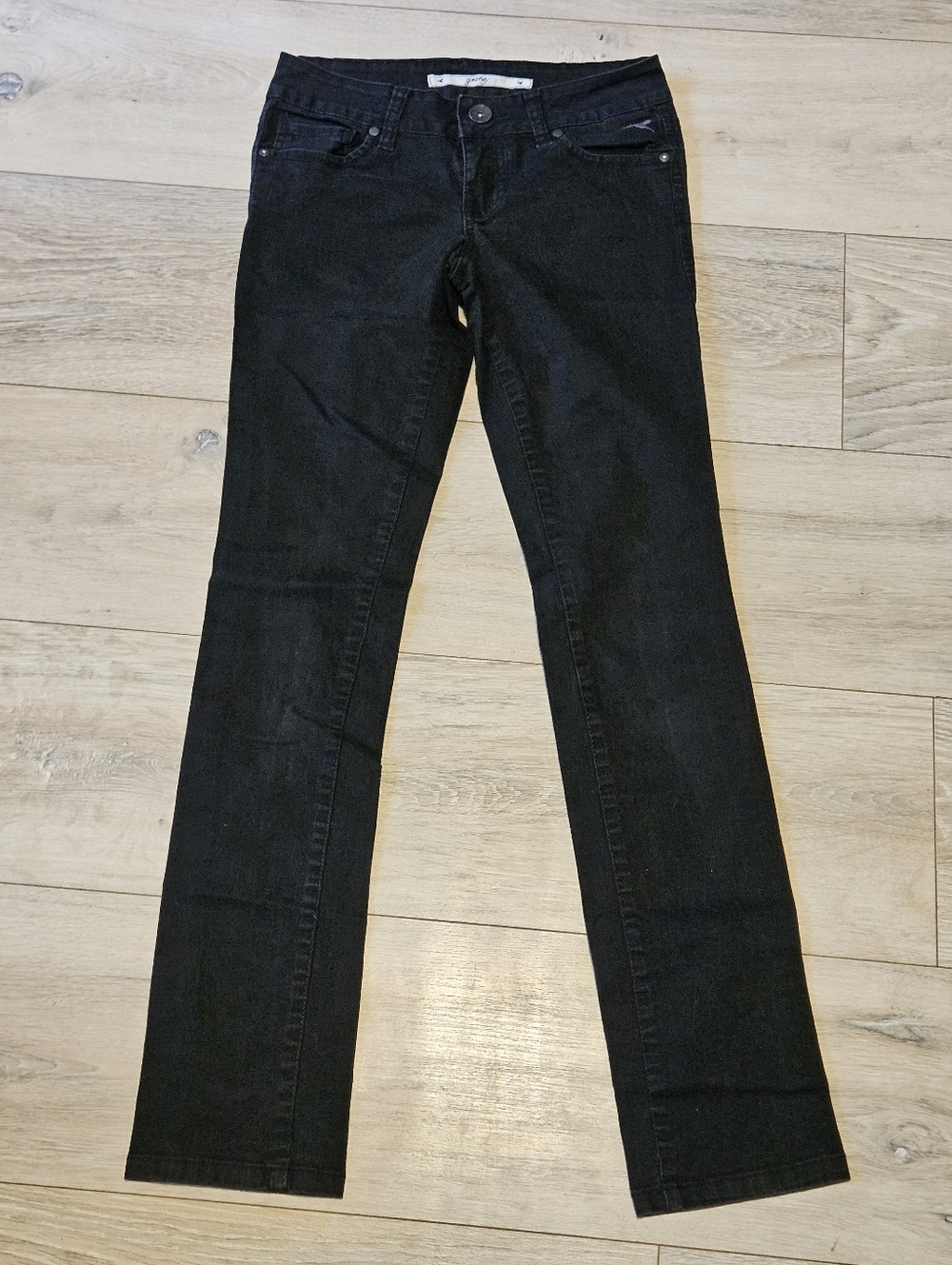 Grane Straight Leg Low-rise Black Jeans Junior's Size 1